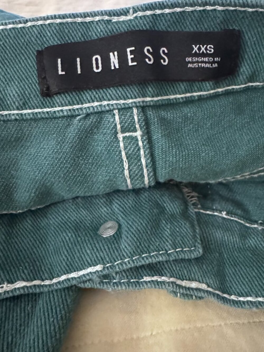 Lioness Miami Vice Pants -Forest Green XXS - Picture 3 of 8